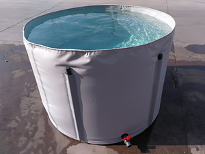 Flexible PVC Rainwater Storage Tank Rain Harvesting Barrel On Stock