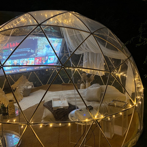 Buy Luxury Outdoor Hotel Glamping Tent Plastic Clear Dome 3.6M Garden Igloo Tent 